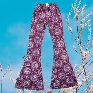 Hippie Style XS Maroon LA Hearts Flare Pants Leggings